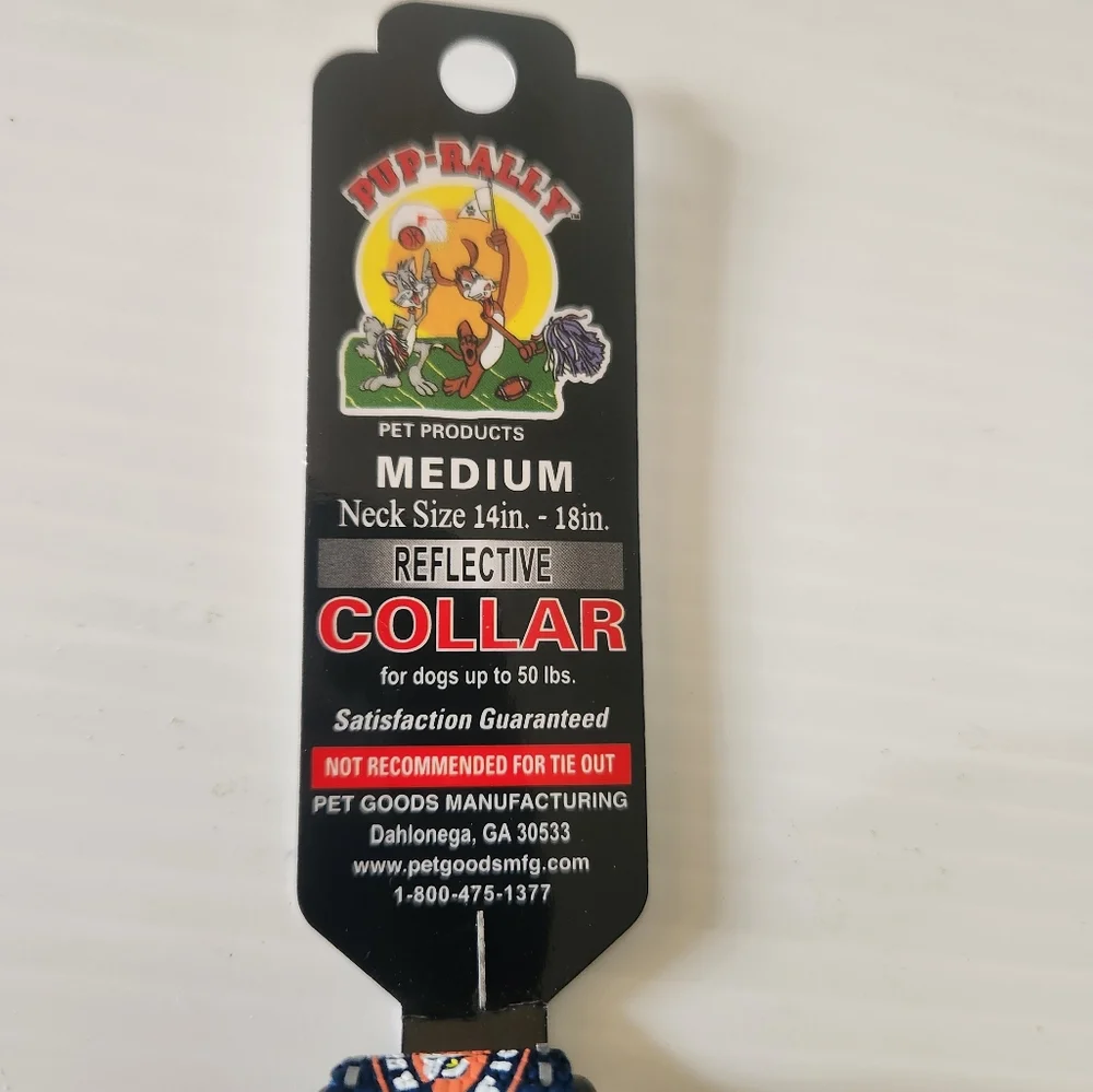 Auburn Dog Collar Adjustable Size Medium (14in -18in)